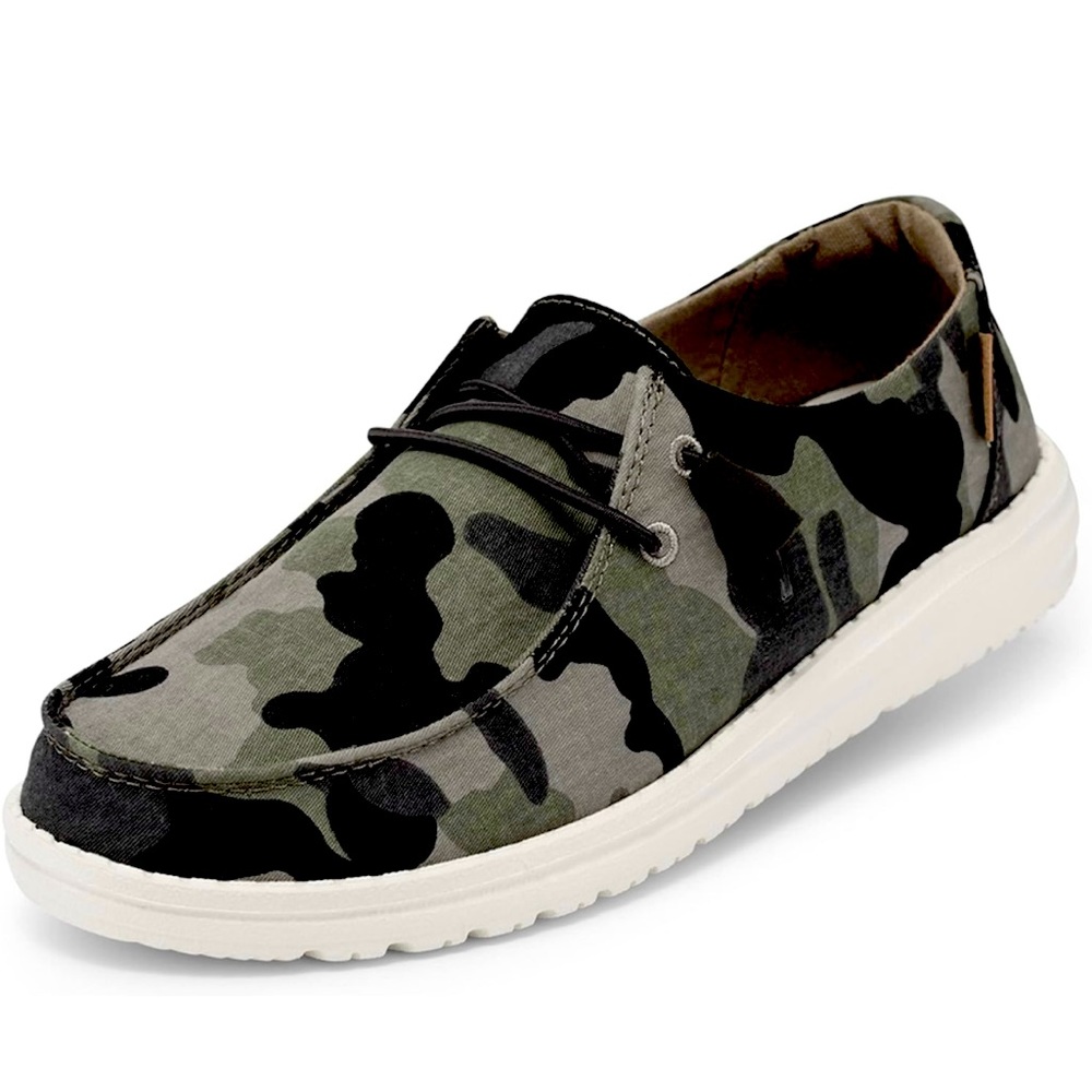 Hey Dude Wendy Camo shoes.  NWB. Never worn.  Size 5. Perfect!